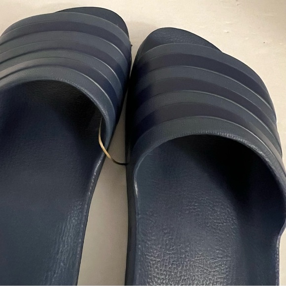 Adidas Dark Blue Slide Sandals Unisex - Picture 5 of 16
